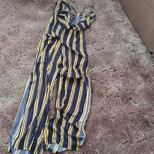 Fashion nova stripe jumpsuit